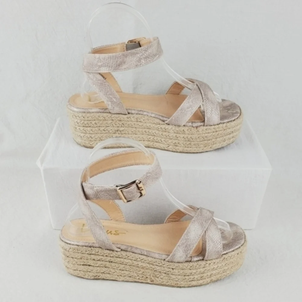 Lulus platform espadrille sandals size 7